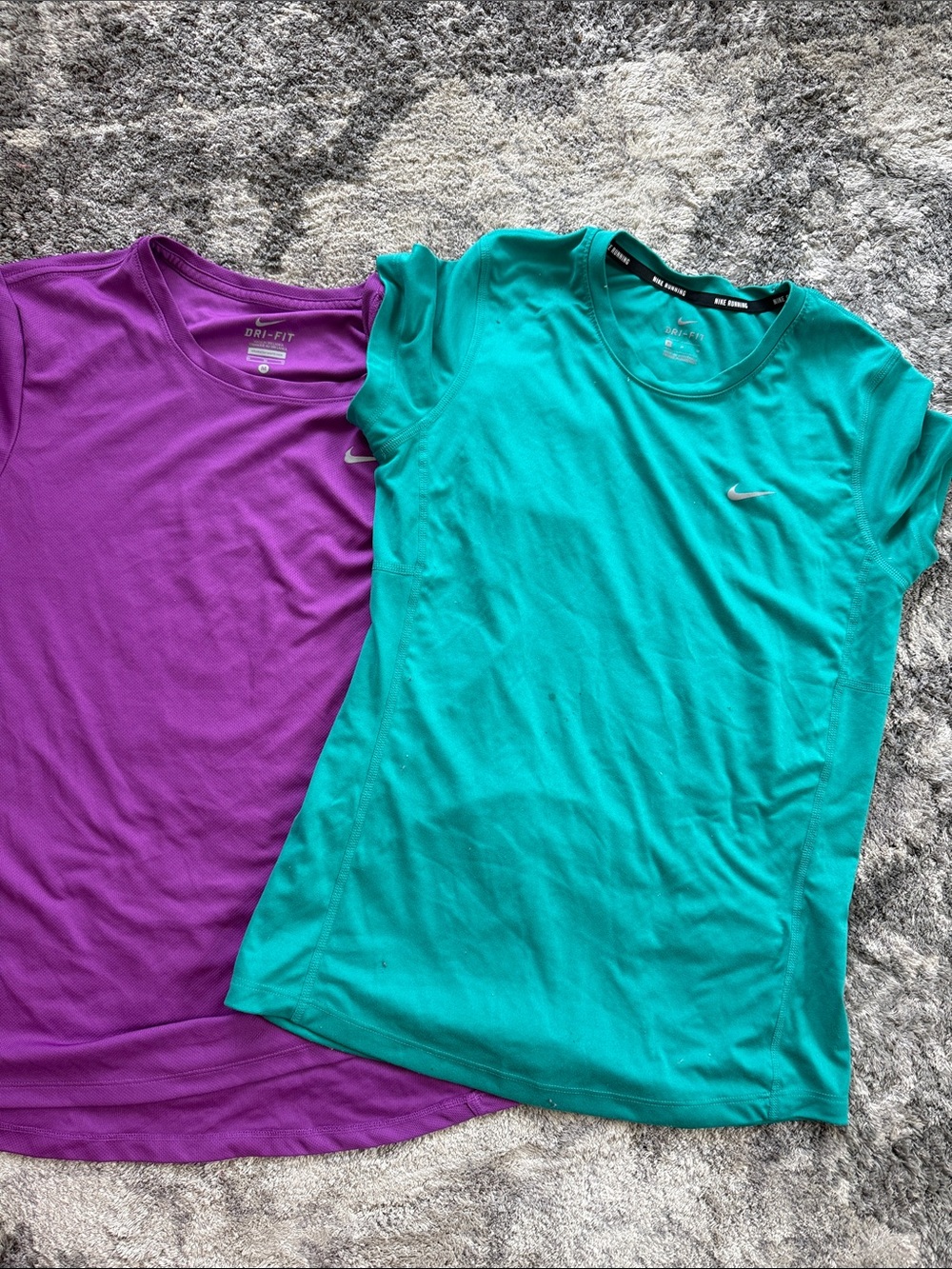 Nike Women’s Dri-FIT Short Sleeve Tee - Teal & Purple